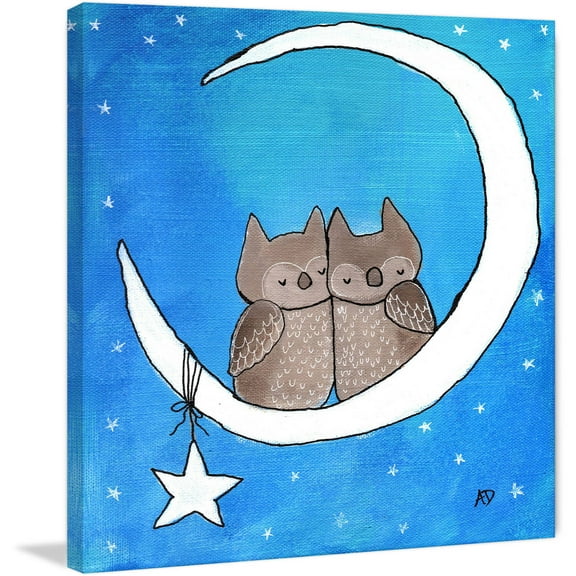 Marmont Hill "Love Owls" by Andrea Doss Painting Print on Wrapped Canvas