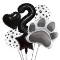 thumbnail image 1 of Set de globos con estampado de patas de mascota en blanco y negro, 1 of 4