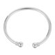 thumbnail image 4 of Brazalete de puño: Brazalete ancho de plata con diseño abierto para mujer, brazalete minimalista, joyería para el cumpleaños de su madre, hermana y mujer., 4 of 6