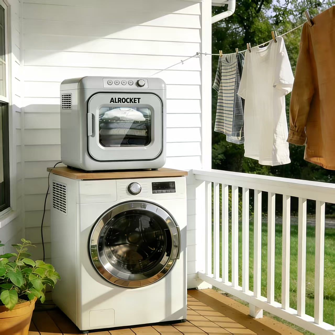 ALROCKET Portable Small Clothes Dryer, Compact Laundry Dryer for Home Dorm