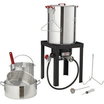 KFFKFF 30 qt 54,000 BTU Aluminum Turkey Fryer
