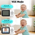 thumbnail image 5 of Simyke WiFi Video Baby Monitor, 2.8" LCD & App Viewing, 2-Way Audio, Night Vision, VOX, 5 Lullabies, Supports 4 Cameras, 1200ft Range, Home Use, 5 of 14
