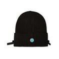 thumbnail image 4 of MeMoi Ribbed "All-Over Bows" Rayon-Blend Cuffed Beanie - Girls - Female, M, Black, 4 of 6