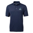 thumbnail image 2 of Men's Cutter & Buck Navy Citadel Bulldogs Big & Tall Virtue Eco Pique Tile Print Recycled DryTec Polo, 2 of 3