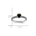 thumbnail image 4 of Gem & Harmony Black Onyx Ring in Antiqued Sterling Silver for Women, 4 of 6