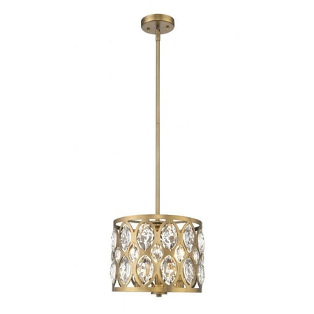 

3 Light Chandelier in Metropolitan Style 12 inches Wide By 9 inches High-Heirloom Brass Finish Bailey Street Home 372-Bel-3173382