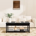 thumbnail image 2 of Imitation Marble Coffee Table with Multi-Functional Hidden Storage and Fingerprint Lock, for Living Room, 2 of 5