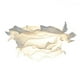 thumbnail image 3 of Pantalla de papel moderna para lámpara colgante con forma de flor M, 3 of 9