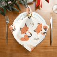 thumbnail image 2 of WOBOGO Cute Fox Cloth Napkins 4 Pieces Soft Elegant Touch Durable Absorbent Quick Drying for Elegant Dining, 2 of 8