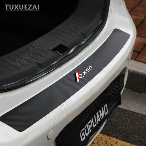 For Infiniti QX50 Carbon Fibre Threshold Protection Strip Anti-scratch and Anti-collision Door Decorative Strip Sticker
