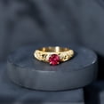 thumbnail image 6 of Rosec Jewels Created Ruby Vintage Inspired Ring with Diamond for Women (AAAA Grade), 18K Yellow Gold, US 11.00, 6 of 9