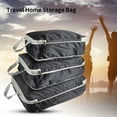 thumbnail image 3 of UDIYO Travel Storage Bag Large Capacity Waterproof Wear Resistant Zipper Closure Wide Application Space-saving Nylon Travel Suitcase Clothes Pants Organizer Pouch for Home, 3 of 7