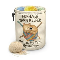 Crochet Knitting Yarn Organizer Bag – Cute Pet Design Canvas Tote for Yarn, Hooks, Needles & More | Ideal Storage for Crafters, Sewers & DIY Gift Givers