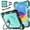 Black+Mint, variant on Rugged Case for Apple iPad A16 11th Generation 11" 2025/ iPad 10th Gen 10.9" 2022, Rotating Kickstand Heavy Duty Shockproof Cover with Pencil Holder & Shoulder Strap Kids Friendly