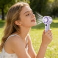 thumbnail image 6 of Powerful Portable Handheld Fan, USB Fast Charging Mini Cooler, 100 Speed Adjustable Ventilator, LCD Display Temperature Management, Quiet ABS Device for Travel and Women, 6 of 8