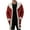 Red, variant on IROINNID Men's Long Sleeve Shearling Notch Lapel Mid-Long Coat Solid Color Loose Winter Turndown Keep Warm Single-breasted Windbreaker Thicken Overcoat