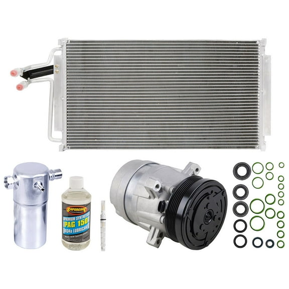 A/C Kit w/ AC Compressor Condenser Drier For Chevy S10 S-10 GMC Sonoma Isuzu Hombre 2.2L 4-Cyl 1998-2003 - BuyAutoParts