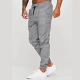thumbnail image 7 of YMNXA Men's Sweatpants Drawstring Elastic Waist Striped Print Ankle Tied Comfortable Fashion Trousers With Pockets For Daily Wear,Grey,Xl, 7 of 7