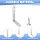 thumbnail image 2 of Escuadra en L Uxcell, 5.91 x 3.94 x 0.91 Pulgadas, Soportes de Ángulo Recto de 90 Grados con Tornillos para Muebles/Estantes/Mesas [Plateado], 2 of 6