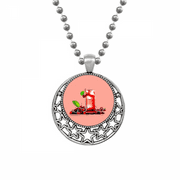 Outline Cherrys Iced Juice Drawing Necklaces Pendant Retro Moon Stars Jewelry