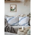 thumbnail image 3 of Outdoor Pillows Waterproof, Blue Grey Marble Bedding Throw Pillows with Insert for Couch Sofa Bed, Vintage Abstract Modern Art Crack 18x18 Inch Pillowcases Decorative Camping Patio Pillow Set of 1, 3 of 8