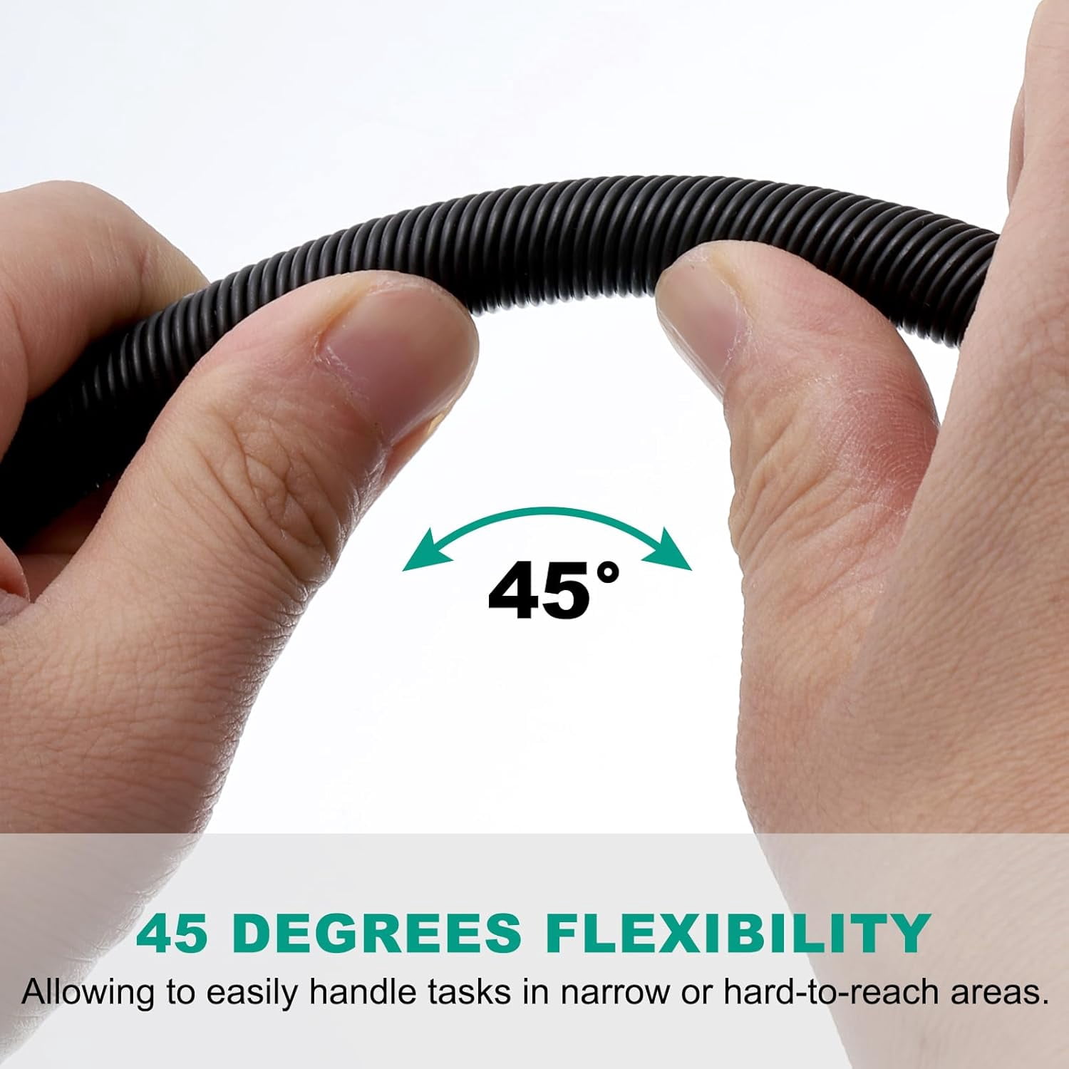 Flexible Shaft Extension & Socket Extension Bar Set, Spring Steel, Chrome Plated, Universal Joint, for Tight Spaces, 3-Piece (1/4", 3/8", 1/2")