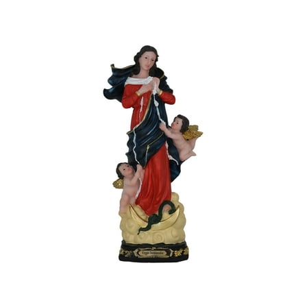 Virgen Desatanudos 12.5" Maria Desatanudos Patrona De Personas con Vidas Anudadas Resin Religious Home Decor