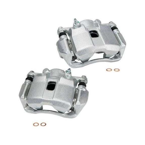 Front Brake Caliper Set 2 Piece - Compatible with 2009 - 2019 Honda Fit 2010 2011 2012 2013 2014 2015 2016 2017 2018