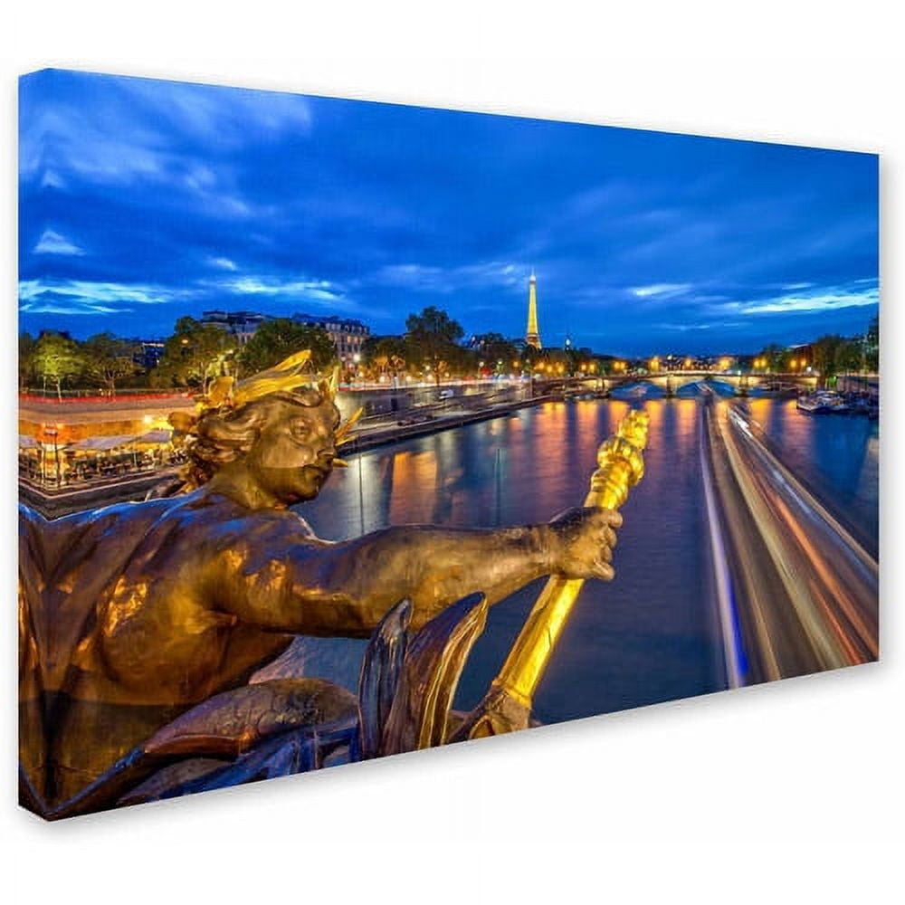 Trademark Fine Art "Alexander Bridge Paris" Canvas Art by Mathieu Rivrin