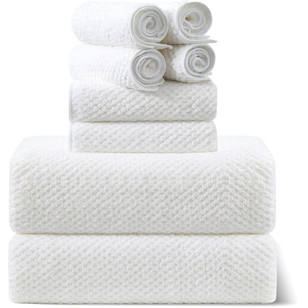 Juego de toallas Smuge, 8 piezas: 2 toallas de baño extra grandes y 2 toallas de mano