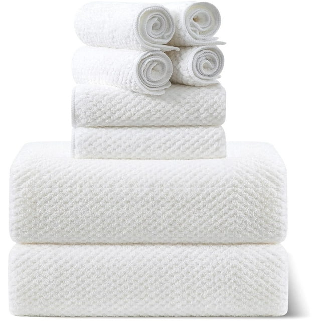 Juego de toallas Smuge, 8 piezas: 2 toallas de baño extra grandes y 2 toallas de mano