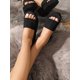 thumbnail image 3 of Wedge Sandals For Women Elastic Ankle Strap Low Wedge Sandals Open Toe Dress Platform Shoes Dressy Summer, 3 of 5