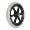 thumbnail image 4 of Wheelchair Wheel 8in PU Walker Caster Replacement Skidproof with Ball Bearing Grey, 4 of 5