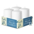 thumbnail image 4 of Hyoola 2 x 3 White Unscented European Made Pillar Candles, Dripless Paraffin Wax with Smokeless Cotton Wicks, 4-Pack, 4 of 5