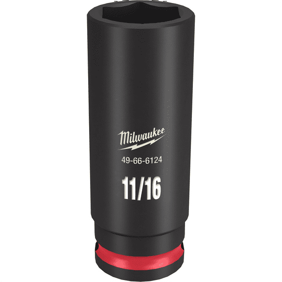 Milwaukee Tool SHOCKWAVE Impact Duty  3/8"Drive 11/16" Deep 6 Point Socket
