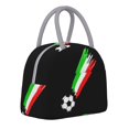thumbnail image 2 of Lunch Bag Italian Flag And Football Reusable Insulated Lunch Tote Cooler Box for Women Men Light Grey, 2 of 7