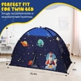 thumbnail image 2 of Tienda de Campaña para Cama Individual Redants con Oscurecimiento para Privacidad en Azul, 2 of 8