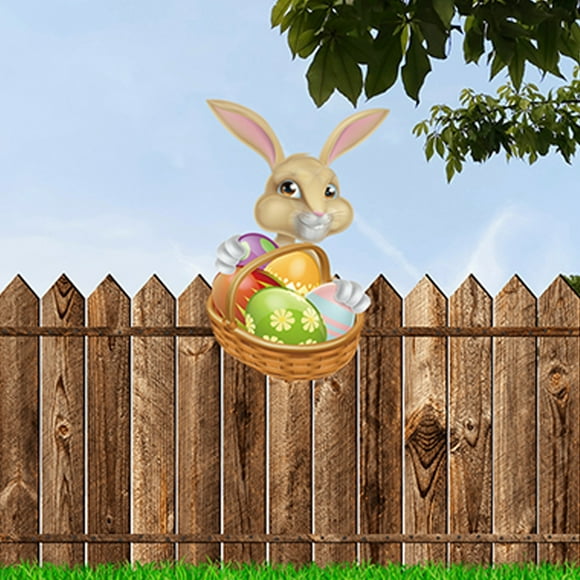 Qixi Easter Wooden Hanging Sign Wooden Wall Stickers Bunny Eggs Outdoor Fence Decoration Indoor Scene Off Promotions!