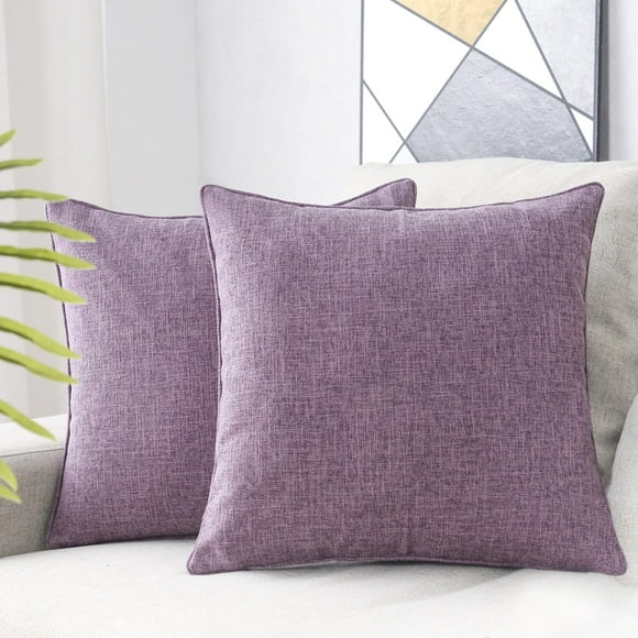 Fundas de almohada HPUK Linen, 45 x 45 cm, paquete de 2 unidades, Lavender Mist