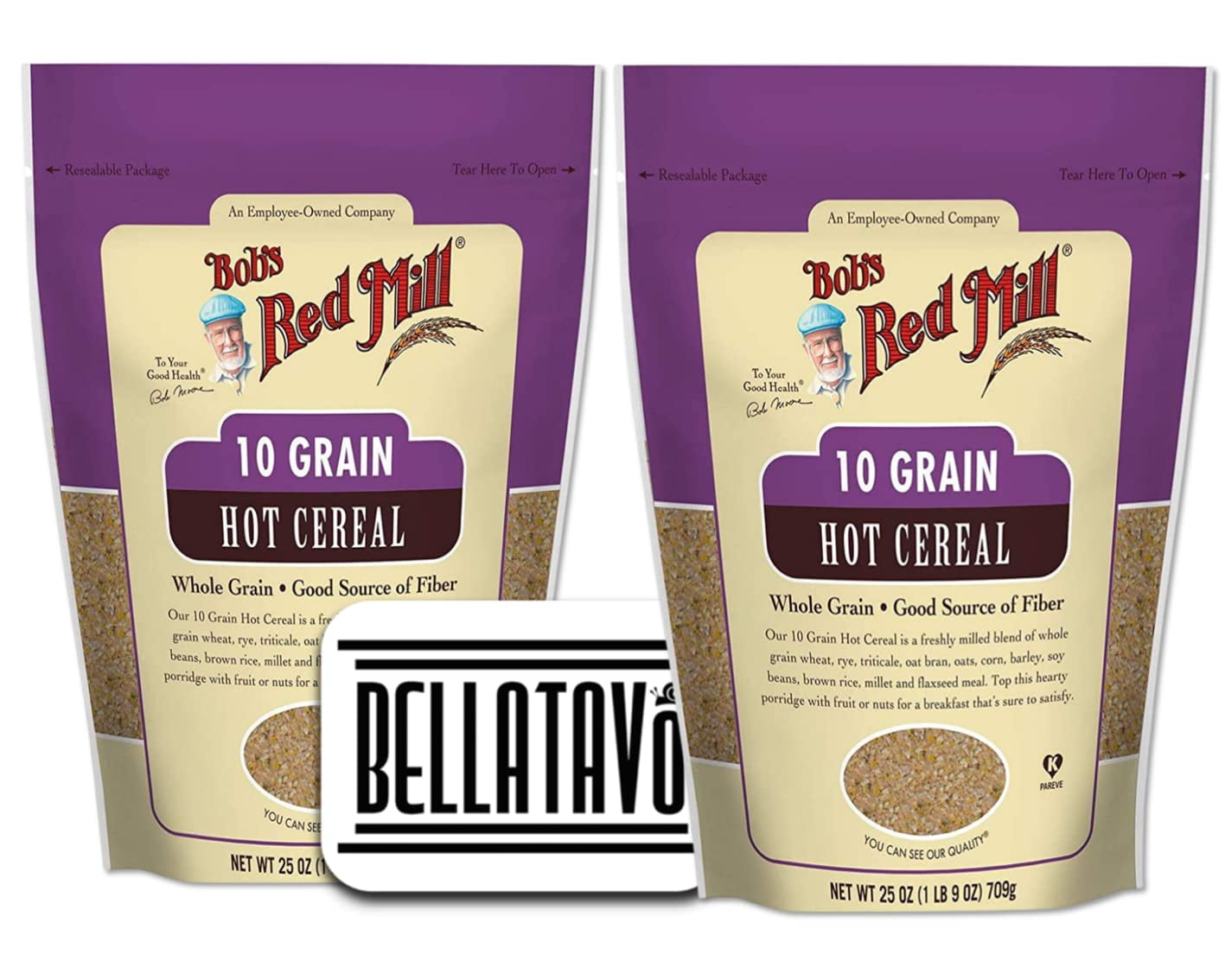 10 Grain Hot Cereal Bundle. Includes Two (2) 25 oz Packages of Bobs Red