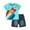 Baby Blue, variant on Kkkded Kids Baby Boys Short Sleeve T-Shirt Outfits Toddler Summer Clothes Outfits Little Boy's Cartoon T-Shirt + Denim Shorts Outfits,Size 1-8Years