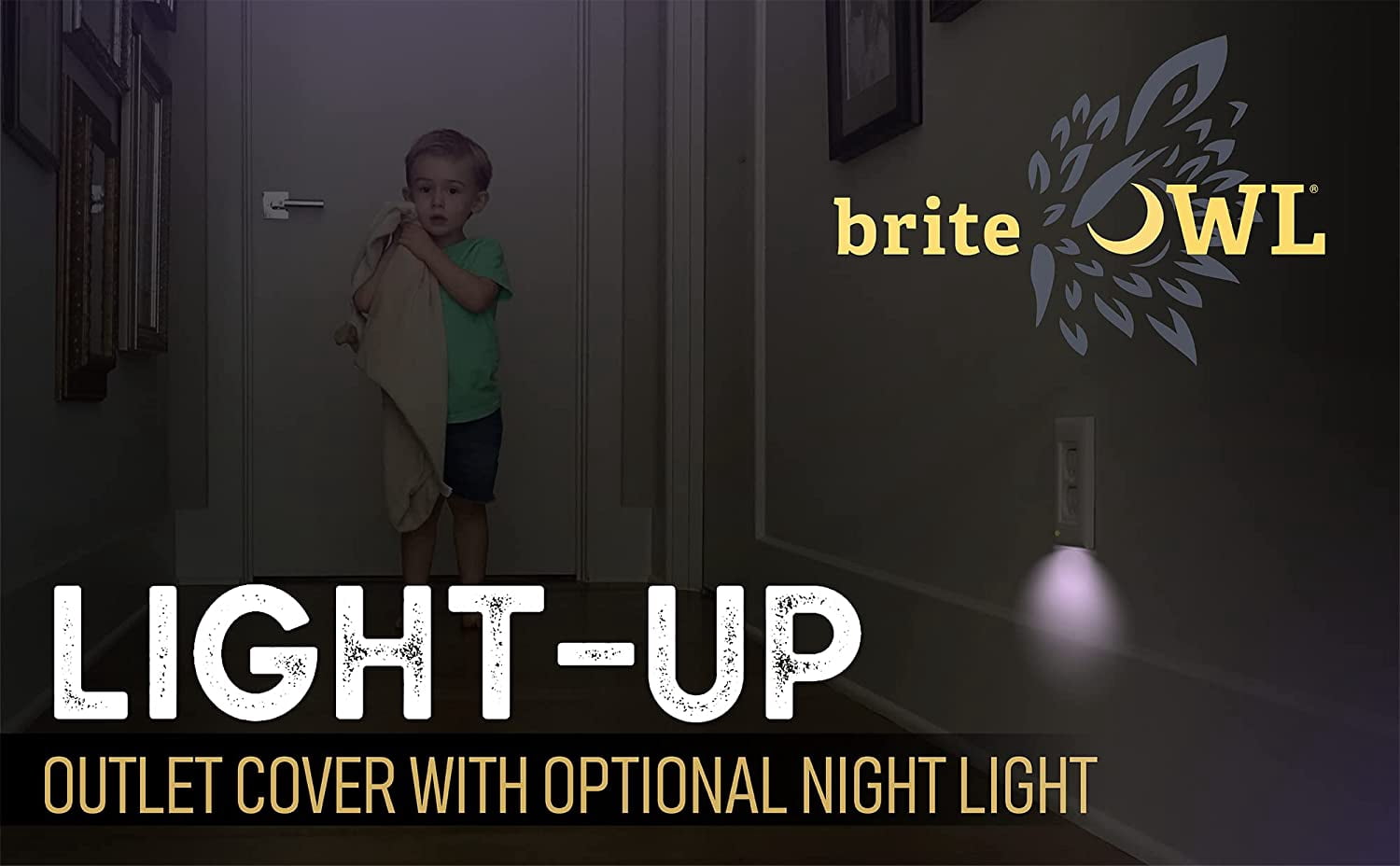 6 Pack of briteOWL Power Failure LED Light Up Outlet Cover, Unaffected by Electrical Outage, Duplex Cream