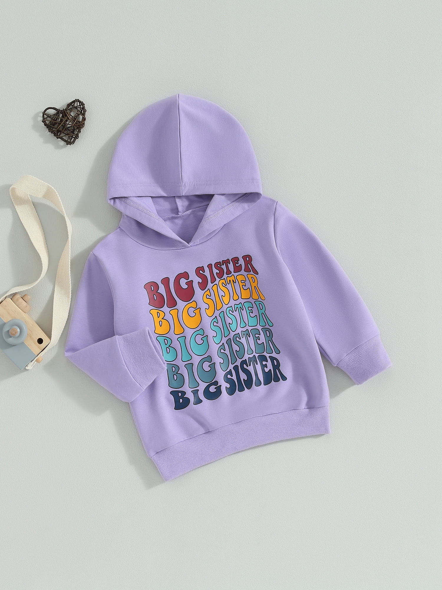 Big Sister Sweatshirt Toddler Baby Girls Long Sleeve Pullover