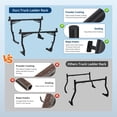 Global Adjustable Steel Truck Ladder Rack - Heavy Duty 1000 lbs No ...