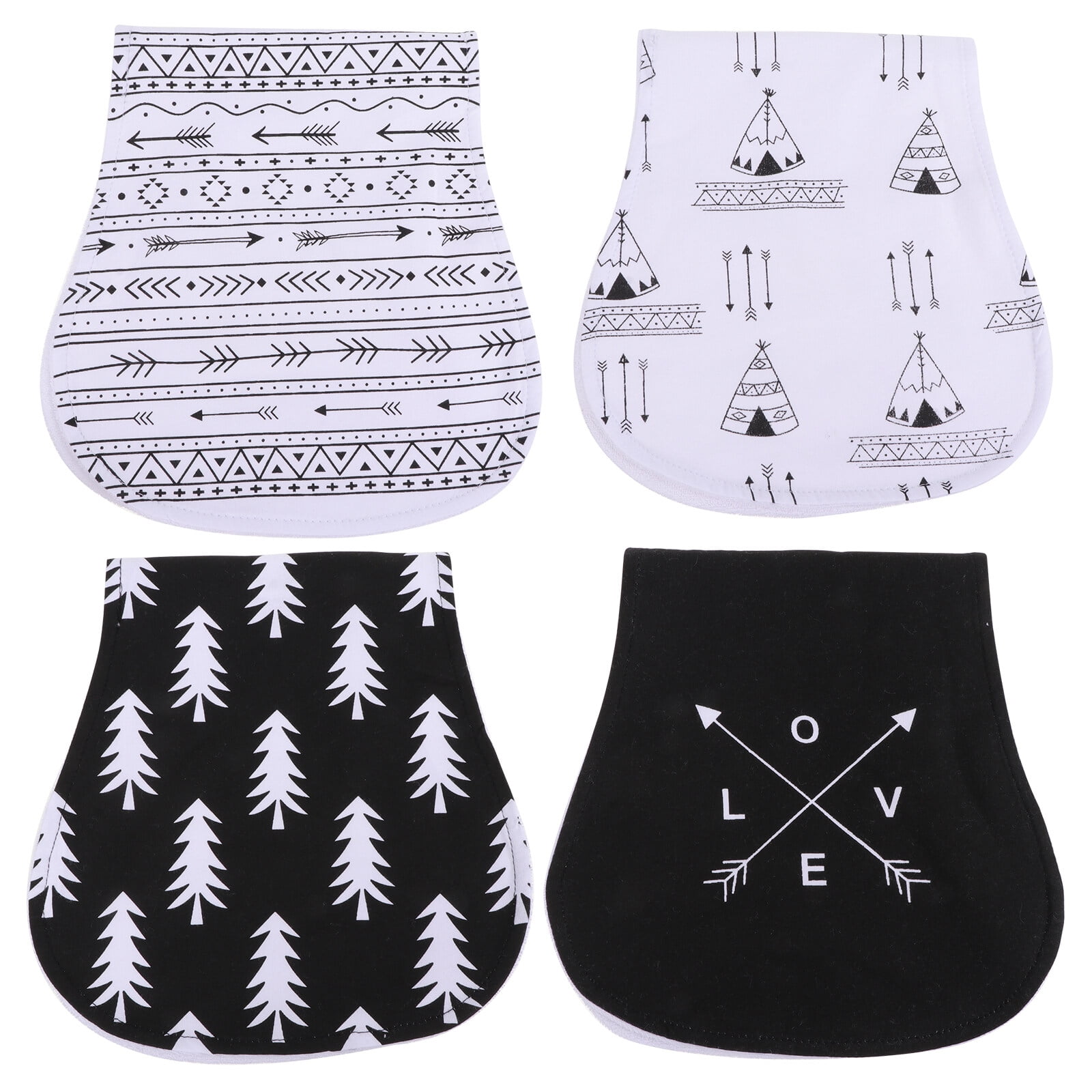 4Pcs Baby Burp Cloths Burping Towels Bibs for Baby Newborn Adorable
