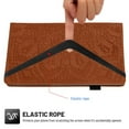 thumbnail image 3 of Decase Leather Tablet Shell for Samsung Galaxy Tab A8 10.5 inch 2022 Model SM-X200/X205/X207,Luxury Embossed Tablet Cover with Wallet Card Slots & with Anti-Slip Strips & Elastic Rope, Brown, 3 of 6