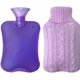 thumbnail image 1 of ZHAOCHENG Bolsa de agua caliente de goma con tapa tejida, bolsa de agua caliente transparente de 2 litros - Púrpura, 1 of 4