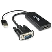 Plugable VGA to HDMI Active Adapter with Audio (Supports 1080p Displays - Windows, Mac & Linux Compatible)