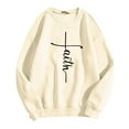 thumbnail image 4 of Womens Casual Sweatshirt Crew Neck Yeshua Lord Printed Pullover Long Sleeve Loose Fit Tops Fashion 2025, 4 of 4