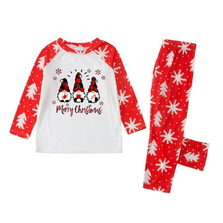 

Children Girls Boys Family Christmas Pajamas Homewear Set Christmas Doll Print Pajamas Holiday Pajamas Set Parent Child Wear